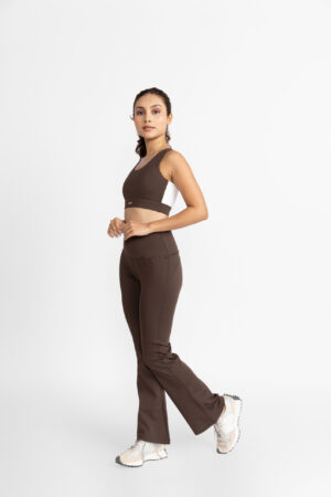 Cross Back Sports Bra Brown 2