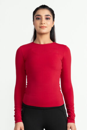 Sculpt Fit Full Sleeve Tee Red 2
